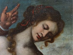 Bottega di Giovanni Bilivert : Susanna e i Vecchioni  - Asta La casa classica. Stile intramontabile - Associazione Nazionale - Case d'Asta italiane