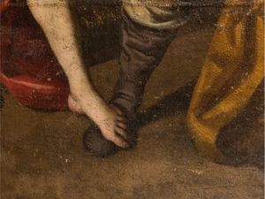 Bottega di Giovanni Bilivert : Giuseppe e la moglie di Putifarre, da Giovanni Bilivert  - Asta La casa classica. Stile intramontabile - Associazione Nazionale - Case d'Asta italiane