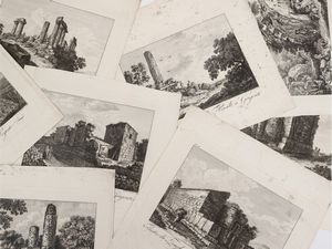 Balthasar Anton Dunker - Serie di otto incisioni di Girgenti e Segeste