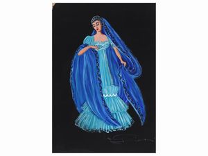 Studi per costumi teatrali  - Asta La casa classica. Stile intramontabile - Associazione Nazionale - Case d'Asta italiane