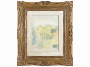 Tre tecniche miste di Luciano Schifano e Guido Borgianni  - Asta La casa classica. Stile intramontabile - Associazione Nazionale - Case d'Asta italiane