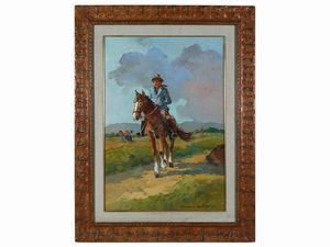 Claudio Da Firenze - Bambini nel bosco - Buttero a cavallo