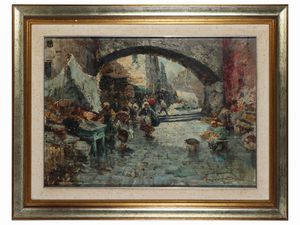 Guido Mantovani - Scena di mercato