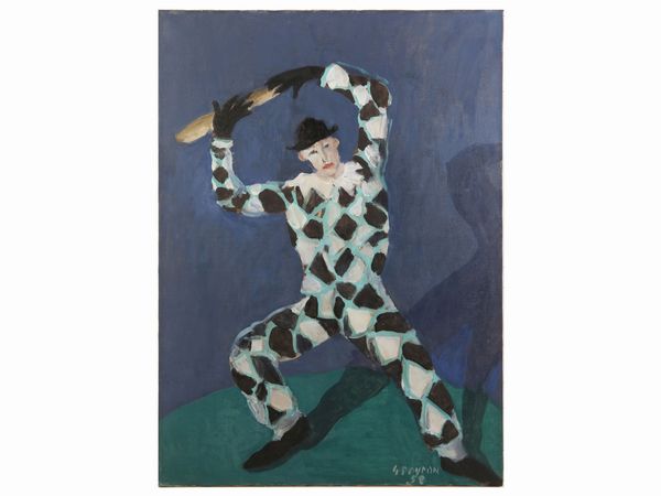 Guido Peyron : Arlecchino  - Asta Arte Moderna e Contemporanea - Associazione Nazionale - Case d'Asta italiane