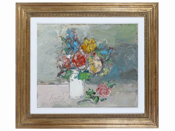 Sergio Scatizzi : Fiori  - Asta Arte Moderna e Contemporanea - Associazione Nazionale - Case d'Asta italiane