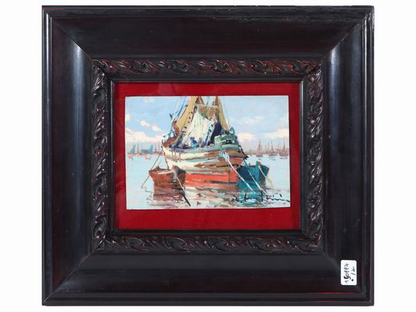 Renzo Martini : Marina - Terrazza Magnagni  - Asta Arte Moderna e Contemporanea - Associazione Nazionale - Case d'Asta italiane