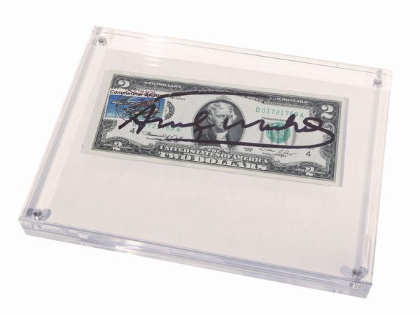 Andy Warhol : Two dollars Thomas Jefferson, 1976  - Asta Arte Moderna e Contemporanea - Associazione Nazionale - Case d'Asta italiane