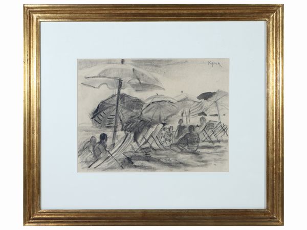 Gianni Vagnetti : Spiaggia  - Asta Arte Moderna e Contemporanea - Associazione Nazionale - Case d'Asta italiane