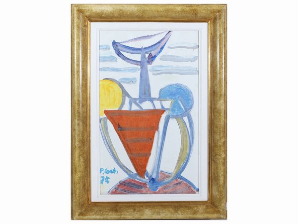 Primo Conti : Composizione astratta 1975  - Asta Arte Moderna e Contemporanea - Associazione Nazionale - Case d'Asta italiane