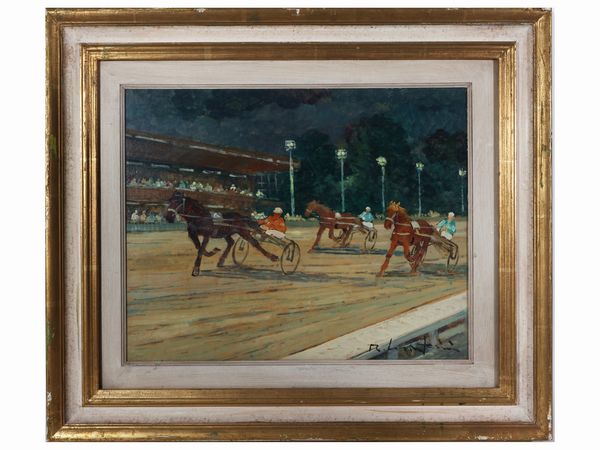 Renzo Martini : Corsa al trotto  - Asta Arte Moderna e Contemporanea - Associazione Nazionale - Case d'Asta italiane