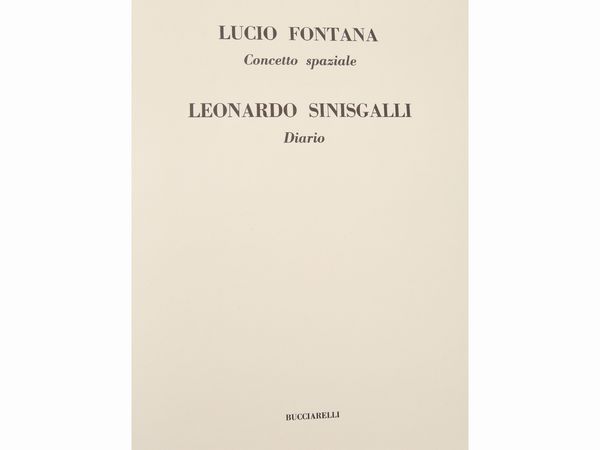 LUCIO FONTANA : Concetto spaziale - Leonardo Sinisgalli, Diario  - Asta Arte Moderna e Contemporanea - Associazione Nazionale - Case d'Asta italiane