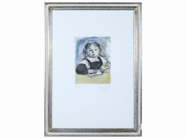 Primo Conti : Ritratto di bambina  - Asta Arte Moderna e Contemporanea - Associazione Nazionale - Case d'Asta italiane