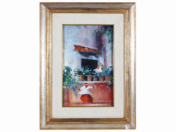 Norberto Martini : Terrazzo in fiore  - Asta Arte Moderna e Contemporanea - Associazione Nazionale - Case d'Asta italiane