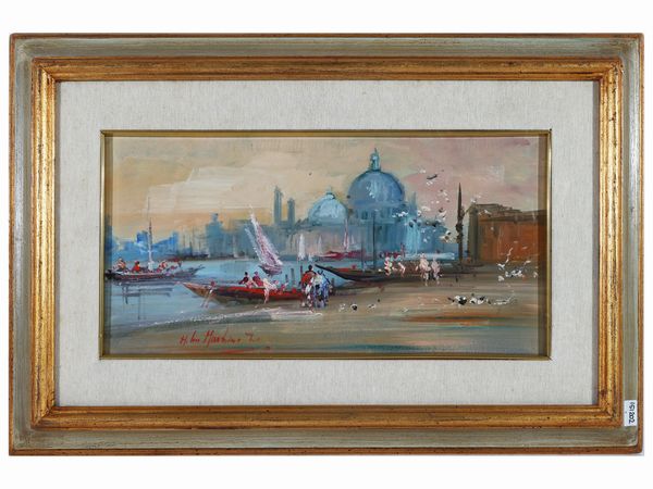 Norberto Martini : Scorcio veneziano  - Asta Arte Moderna e Contemporanea - Associazione Nazionale - Case d'Asta italiane