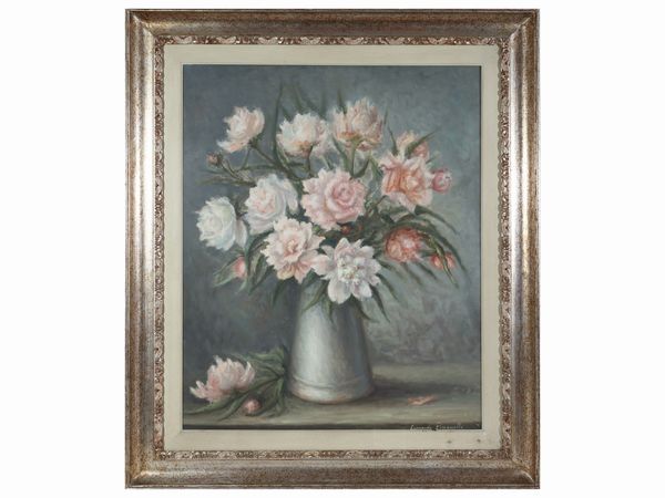 Leonardo Pizzanelli : Peonie  - Asta Arte Moderna e Contemporanea - Associazione Nazionale - Case d'Asta italiane