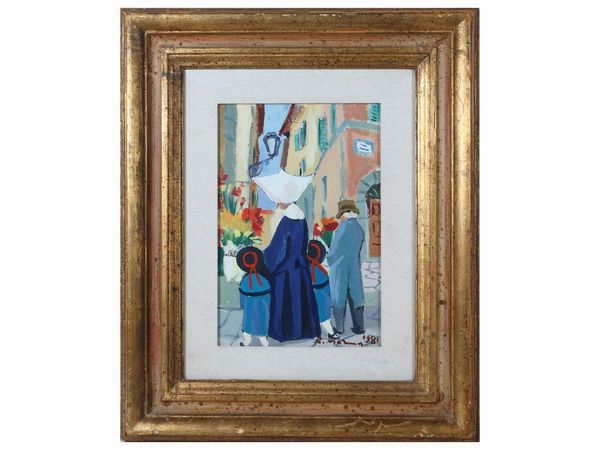 Rodolfo Marma : Monachina 1981  - Asta Arte Moderna e Contemporanea - Associazione Nazionale - Case d'Asta italiane