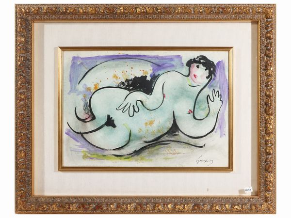 Luigi Spazzapan : Nudo femminile  - Asta Arte Moderna e Contemporanea - Associazione Nazionale - Case d'Asta italiane