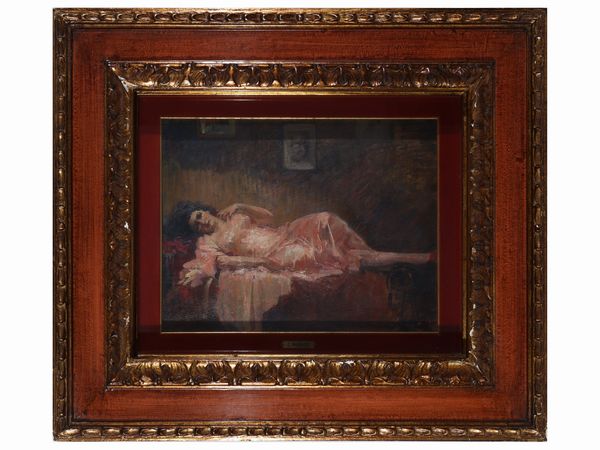 Cipriano Mannucci : Donna sdraiata  - Asta Arte Moderna e Contemporanea - Associazione Nazionale - Case d'Asta italiane