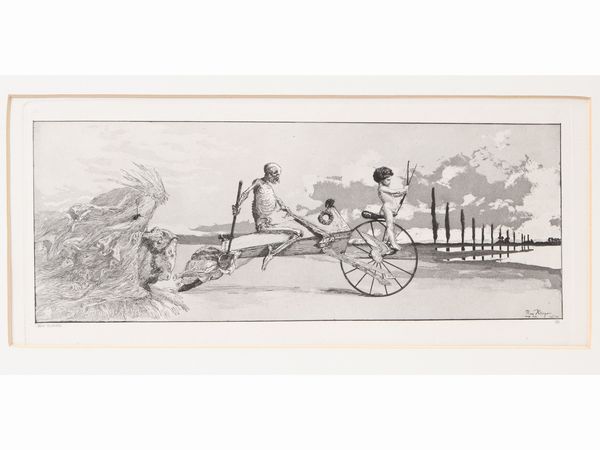 Max Klinger : Orso e Ninfa - Sul mare - Centauri in lotta - Cupido, la morte e l'aldil�  - Asta Arte Moderna e Contemporanea - Associazione Nazionale - Case d'Asta italiane