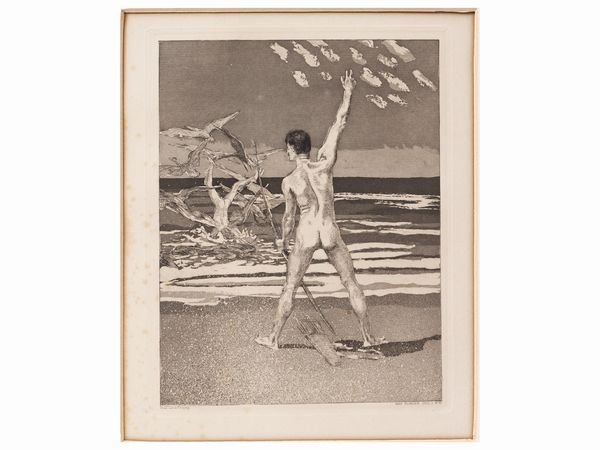 Max Klinger : Il colpo 1915  - Asta Arte Moderna e Contemporanea - Associazione Nazionale - Case d'Asta italiane