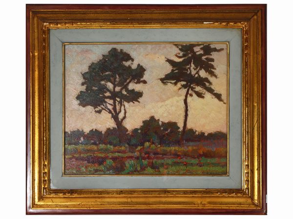 Renuccio Renucci : Paesaggio alberato  - Asta Arte Moderna e Contemporanea - Associazione Nazionale - Case d'Asta italiane