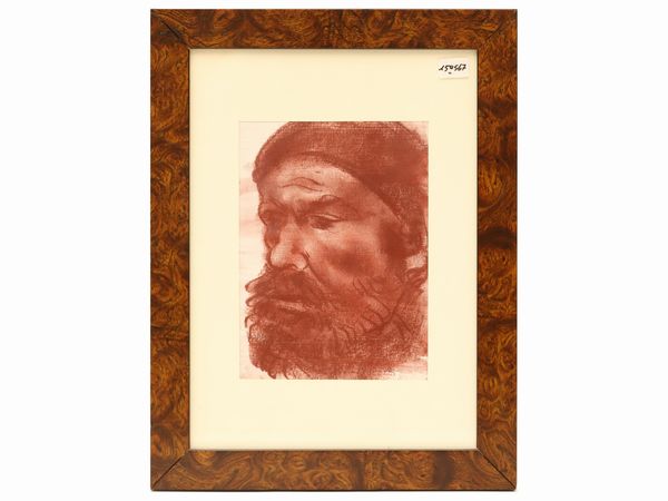 Pietro Annigoni : Ritratto maschile  - Asta Arte Moderna e Contemporanea - Associazione Nazionale - Case d'Asta italiane