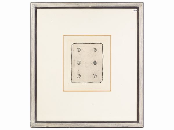 GIULIO TURCATO : Composizione con monete  - Asta Arte Moderna e Contemporanea - Associazione Nazionale - Case d'Asta italiane