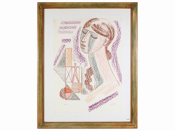 MARIO TOZZI : Composizione con figura  - Asta Arte Moderna e Contemporanea - Associazione Nazionale - Case d'Asta italiane