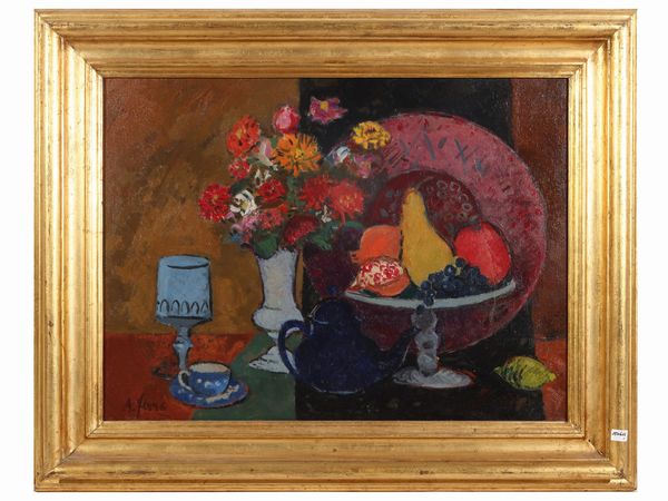 Antonio Ferro : Natura morta  - Asta Arte Moderna e Contemporanea - Associazione Nazionale - Case d'Asta italiane