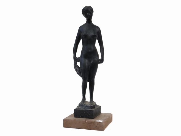 Quinto Martini : Nudo femminile con panno  - Asta Arte Moderna e Contemporanea - Associazione Nazionale - Case d'Asta italiane