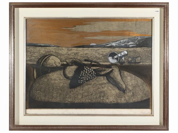 Sergio Vacchi : Natura morta 1960  - Asta Arte Moderna e Contemporanea - Associazione Nazionale - Case d'Asta italiane