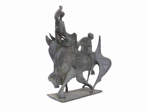 PLINIO TAMMARO : Scena di Tauromachia 1963  - Asta Arte Moderna e Contemporanea - Associazione Nazionale - Case d'Asta italiane