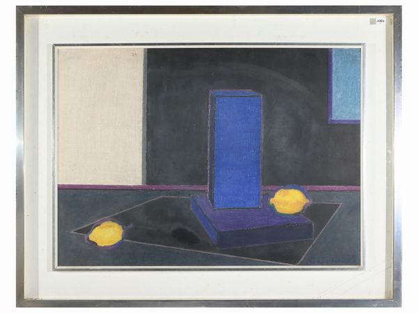 Cecco Ceccherini : Natura morta con limoni 1969  - Asta Arte Moderna e Contemporanea - Associazione Nazionale - Case d'Asta italiane