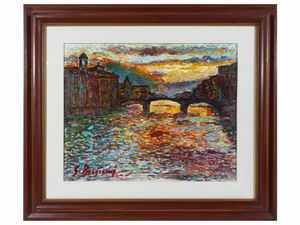 Guido Borgianni - Tramonto sull'Arno