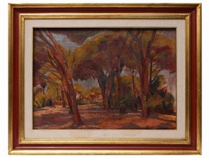 Ulvi Liegi : Viareggio in pineta 1928  - Asta Arte Moderna e Contemporanea - Associazione Nazionale - Case d'Asta italiane