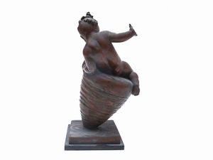 Bambino su ciclone 1928  - Asta Arte Moderna e Contemporanea - Associazione Nazionale - Case d'Asta italiane