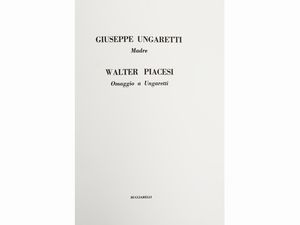 WALTER PIACESI : Quattro libri d'artista  - Asta Arte Moderna e Contemporanea - Associazione Nazionale - Case d'Asta italiane