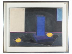 Cecco Ceccherini - Natura morta con limoni 1969