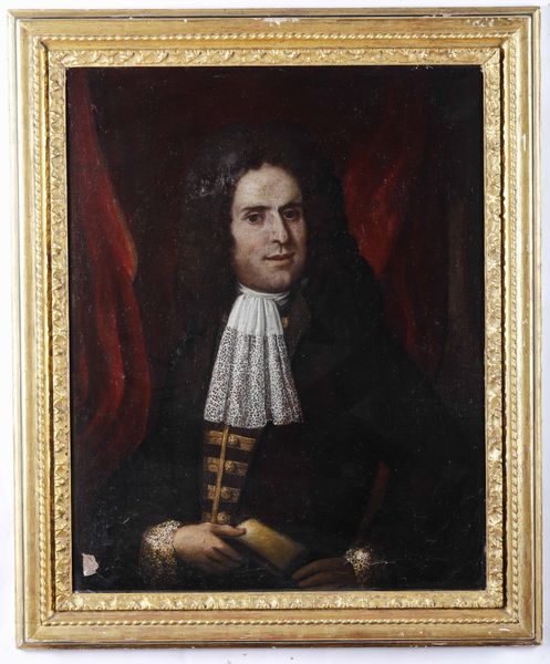 Scuola del XVIII secolo Ritratto di gentiluomo con libro  - Asta Dipinti Antichi - Associazione Nazionale - Case d'Asta italiane