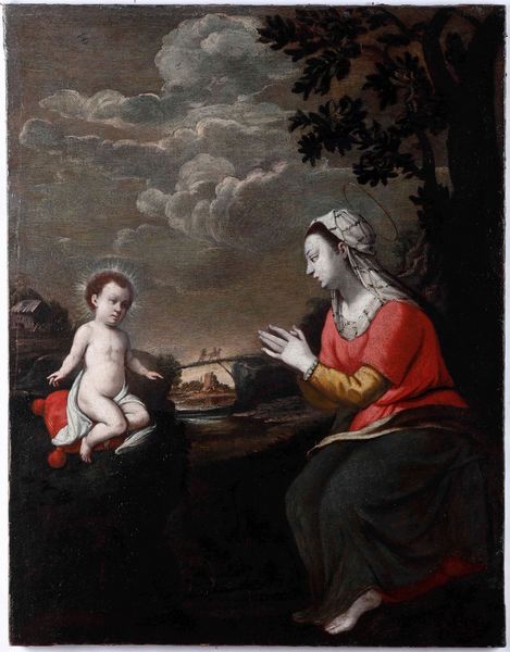 Scuola emiliana del XVII secolo Madonna della ghiara  - Asta Dipinti Antichi - Associazione Nazionale - Case d'Asta italiane