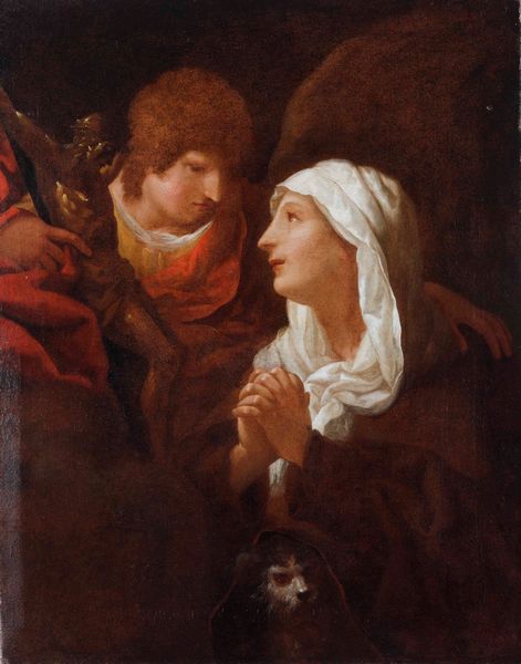 Giuseppe Casolani, Attribuito a : Santa Margherita da Cortona in adorazione del crocifisso  - Asta Dipinti Antichi - Associazione Nazionale - Case d'Asta italiane