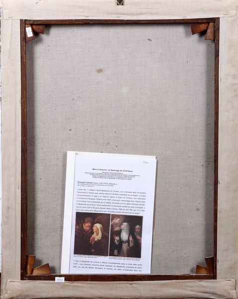 Giuseppe Casolani, Attribuito a : Santa Margherita da Cortona in adorazione del crocifisso  - Asta Dipinti Antichi - Associazione Nazionale - Case d'Asta italiane
