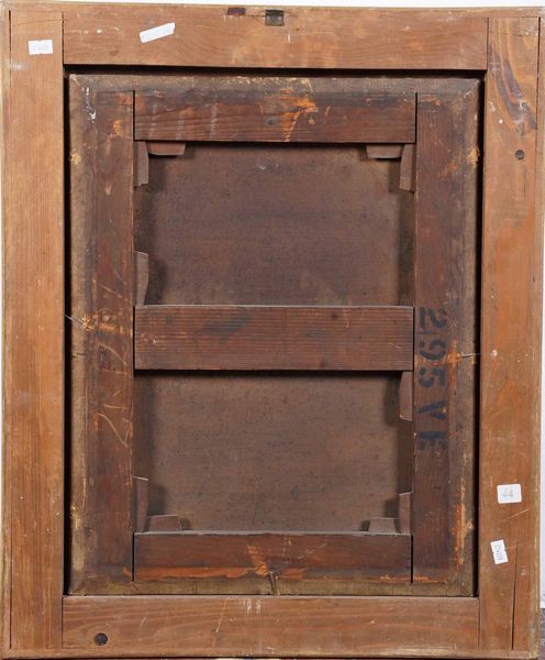 Scuola del XVIII secolo Veduta costiera con architetture e figure  - Asta Dipinti Antichi - Associazione Nazionale - Case d'Asta italiane