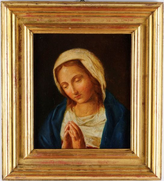 Giovan Battista Salvi detto il Sassoferrato, copia da : Madonna orante  - Asta Dipinti Antichi - Associazione Nazionale - Case d'Asta italiane