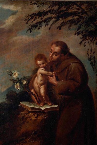 Scuola del XVII secolo San Francesco e San Giuseppe con il Bambino  - Asta Dipinti Antichi - Associazione Nazionale - Case d'Asta italiane