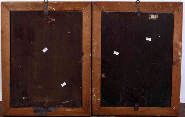 Scuola del XVII secolo San Francesco e San Giuseppe con il Bambino  - Asta Dipinti Antichi - Associazione Nazionale - Case d'Asta italiane