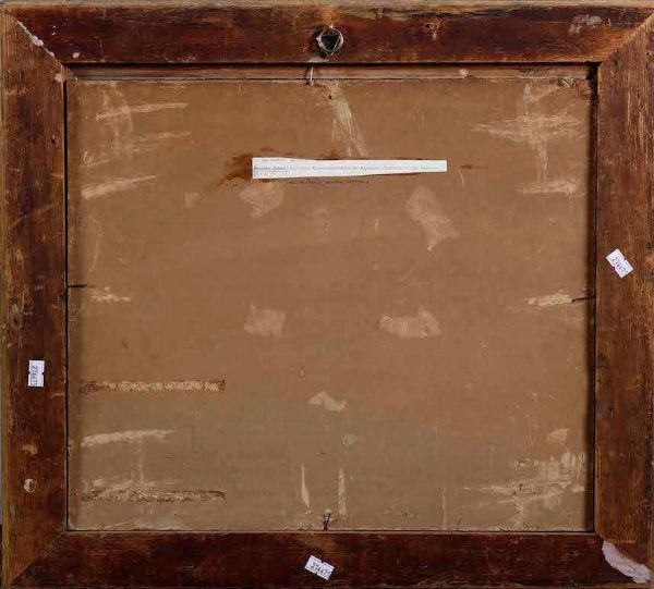 Julien Renevier : Interno di biblioteca Abbazia della Verna  - Asta Dipinti Antichi - Associazione Nazionale - Case d'Asta italiane