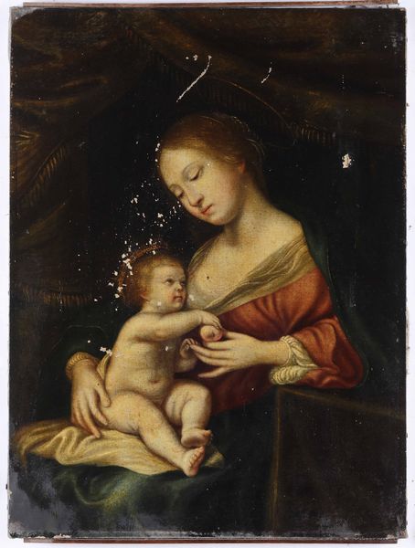 Scuola del XVIII secolo Madonna con Bambino  - Asta Dipinti Antichi - Associazione Nazionale - Case d'Asta italiane