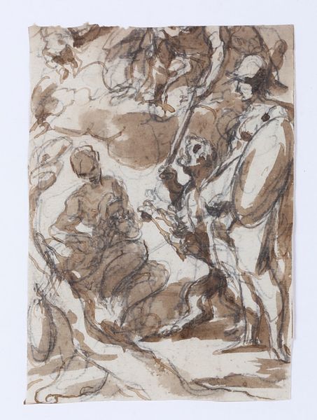 Scuola del XVII secolo Donna e soldati  - Asta Dipinti Antichi - Associazione Nazionale - Case d'Asta italiane