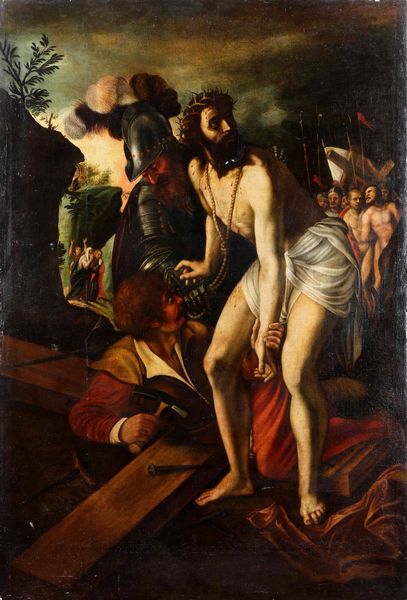 Scuola spagnola del XVII secolo Crocifissione di Cristo  - Asta Dipinti Antichi - Associazione Nazionale - Case d'Asta italiane